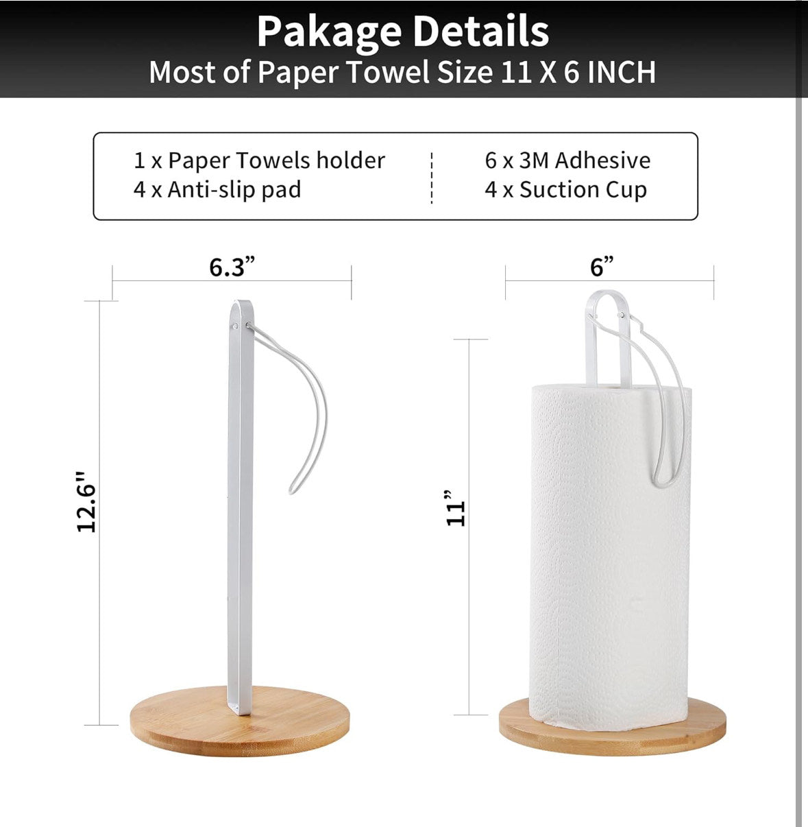 dřevěný držák na papírové ručníky