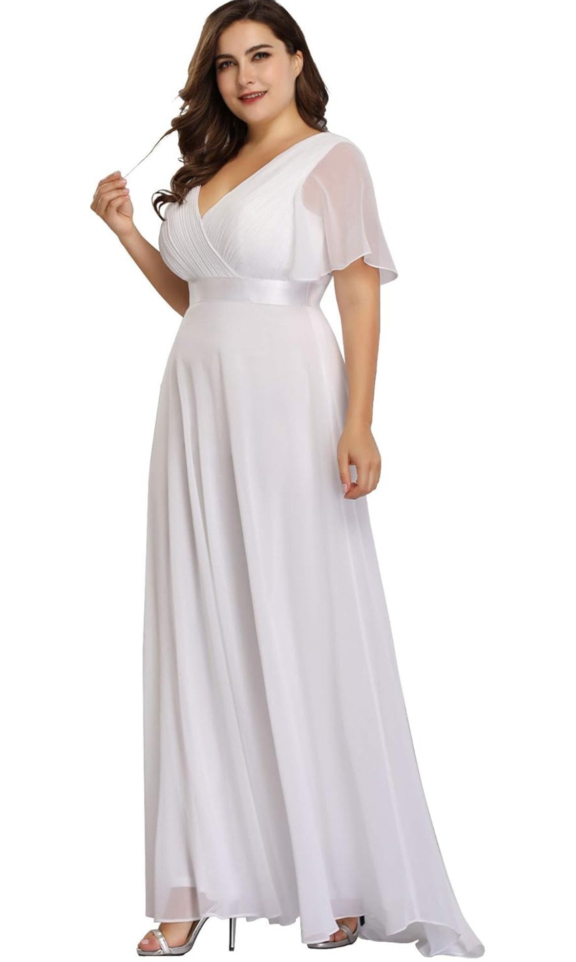 elegantní šifonové večerní šaty