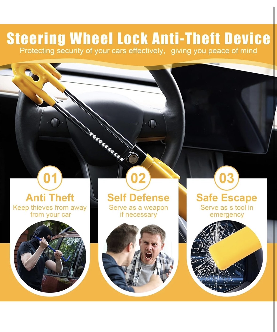 dvojitý zámek volantu