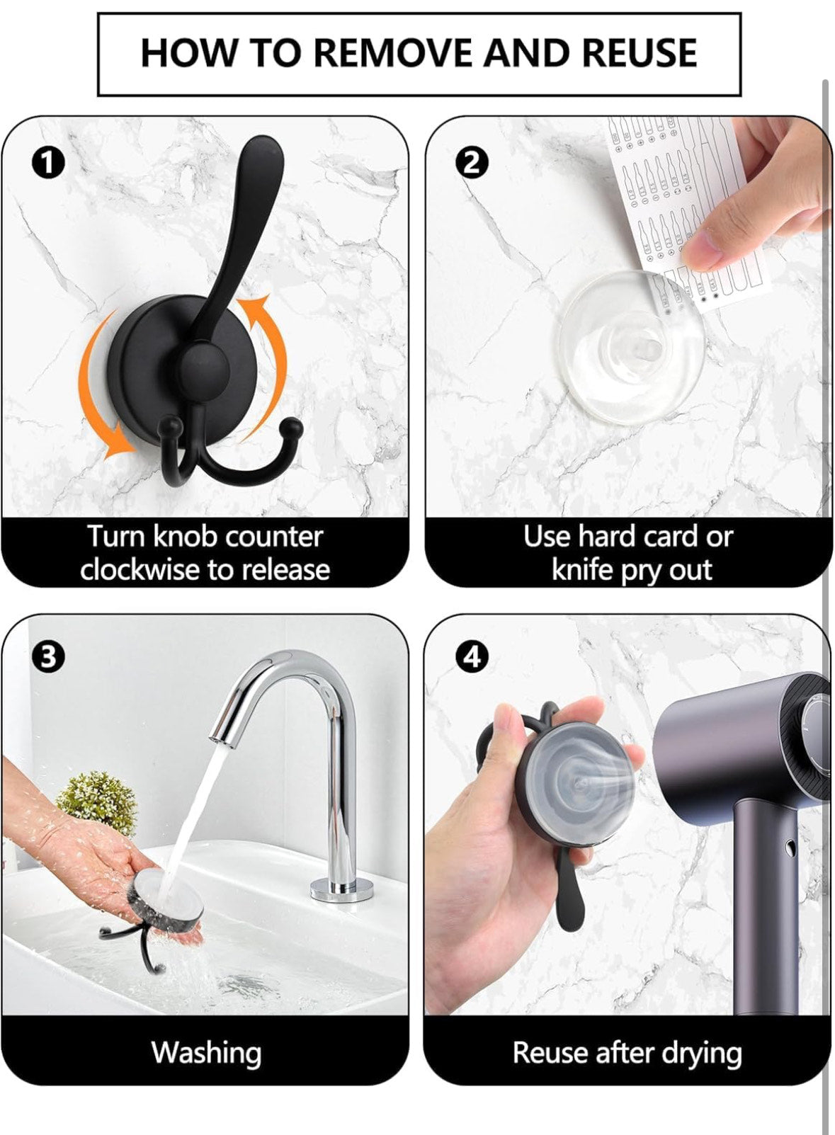 Sprchové háky s přísavkou Einesin pro vysoké zatížení