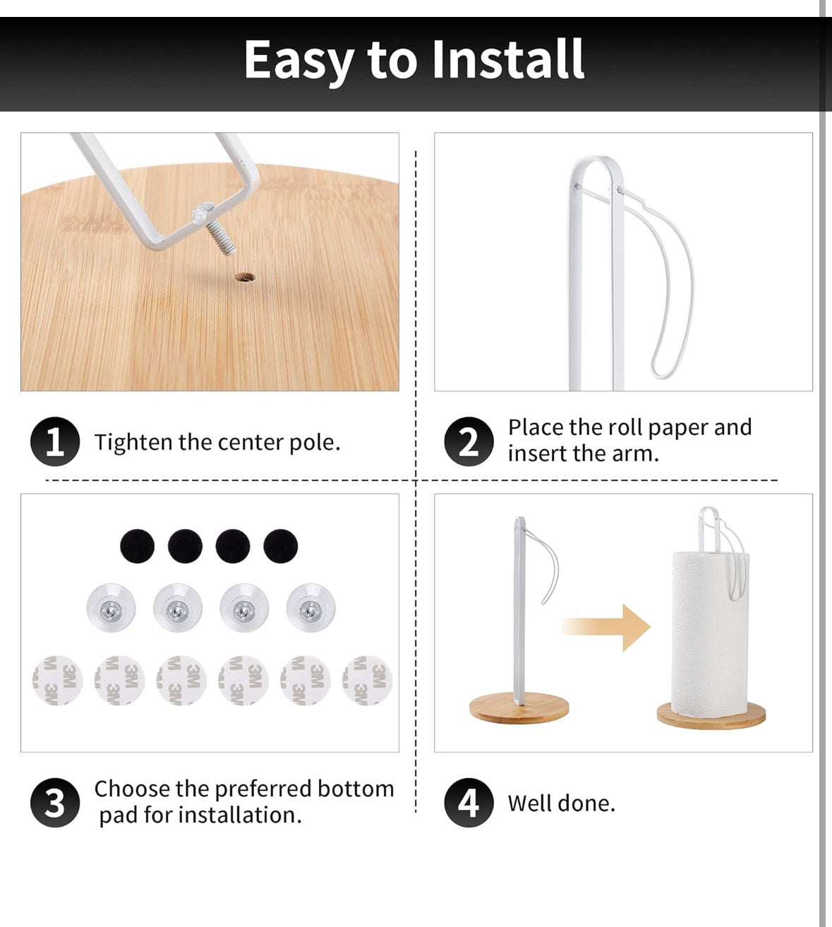 dřevěný držák na papírové ručníky