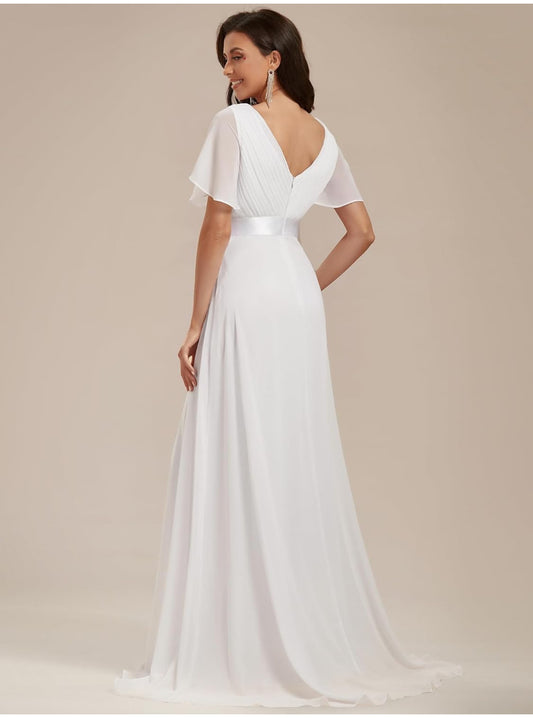 elegantní šifonové večerní šaty