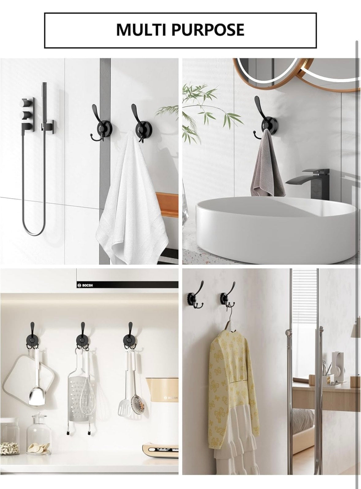 Sprchové háky s přísavkou Einesin pro vysoké zatížení