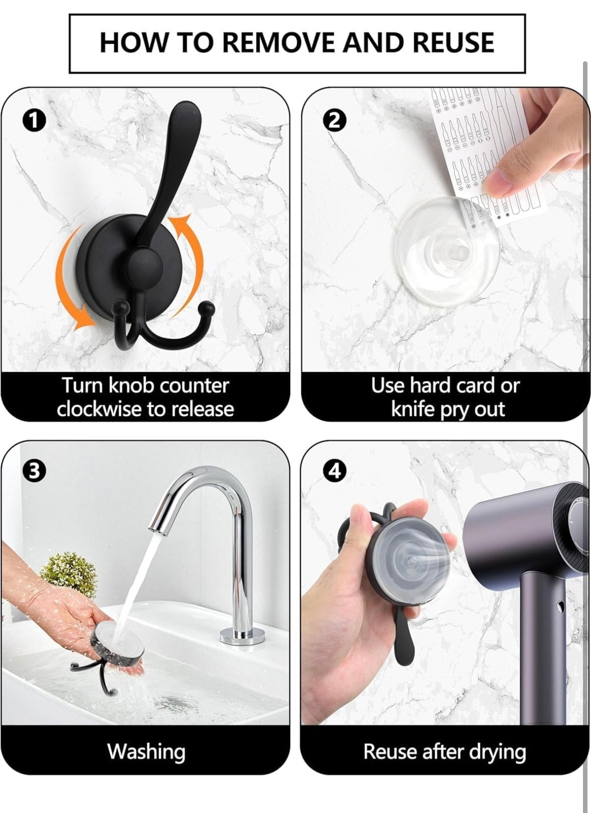 Sprchové háky s přísavkou Einesin pro vysoké zatížení