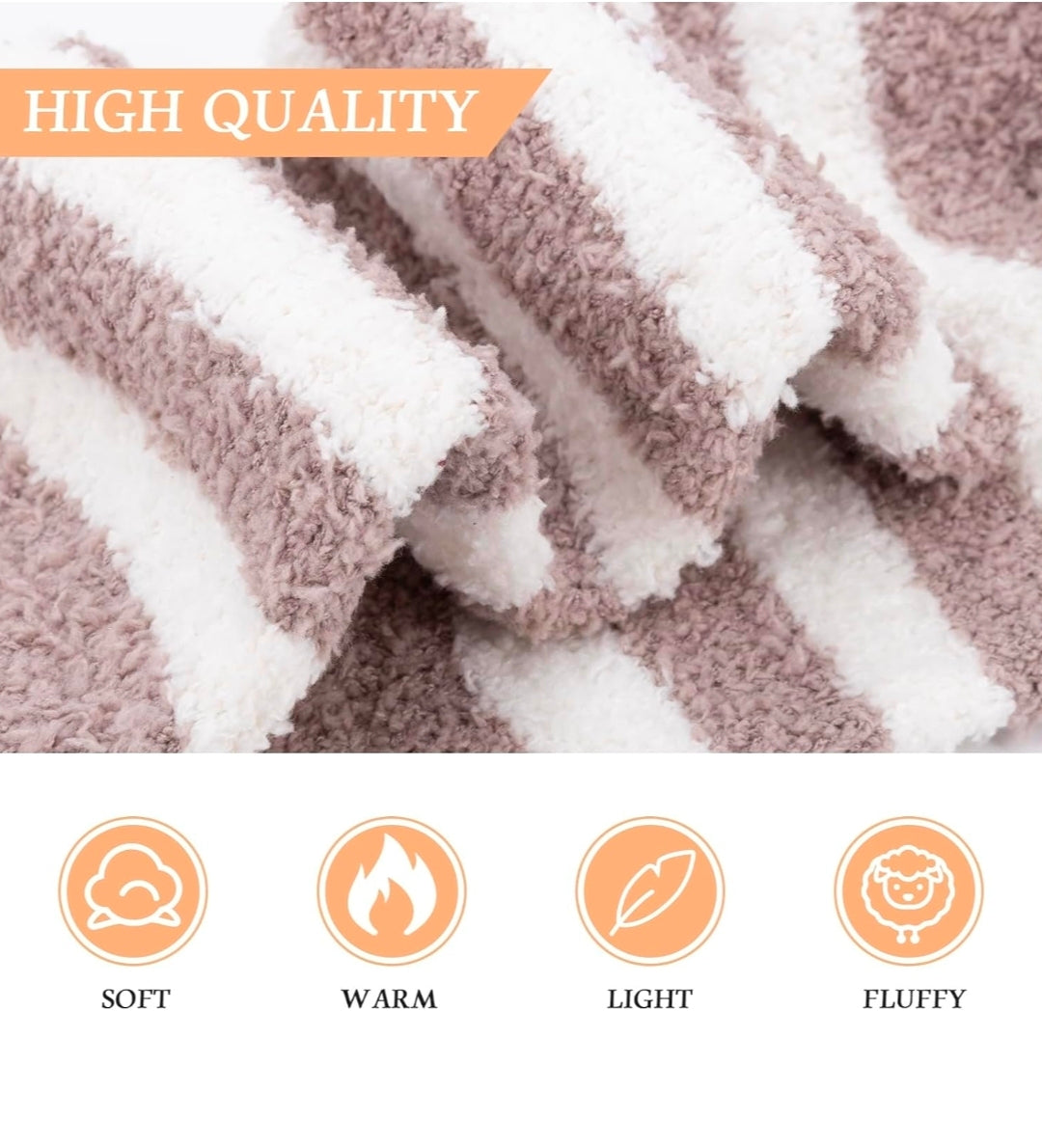 Cloudgree Cozy Soft Fluffy Slipper Socks (5-Pair Pack)
