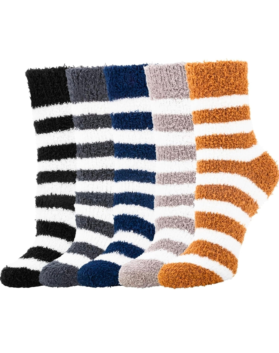 Cloudgree Cozy Soft Fluffy Slipper Socks (5-Pair Pack)